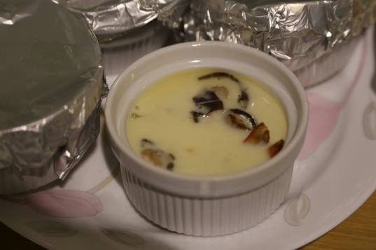 #2 chawan mushi - with prawn, chicken, scallops, & shitake mushrooms