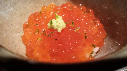 #7 ikura don with toasted sesami - nano size but really excellent!