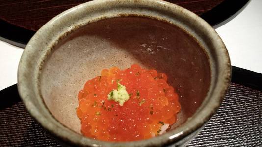 #7 ikura don with toasted sesami - nano size but really excellent!