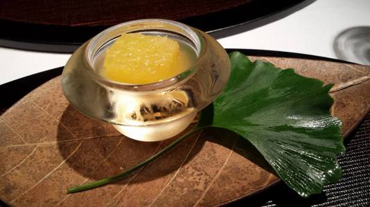 #9 palate cleanser - pineapple & ginger sauce