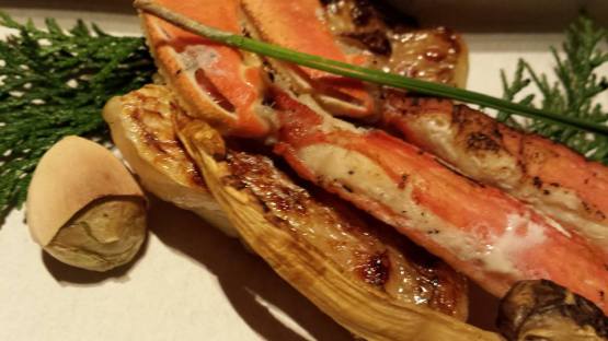 sea bream teppanyaki & snow crab legs