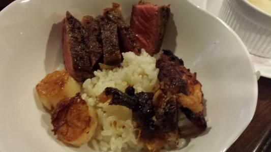 beef miso salmon belly scallop don