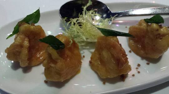 #4 deep-fried prawns with creamy lemon