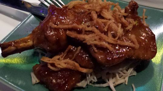 #6 pan-fried lamb chop with enoki mushrooms