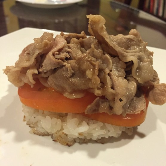 shabu beef rice burger