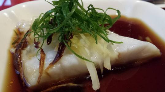 steamed fish fillet with ginger & orange peel