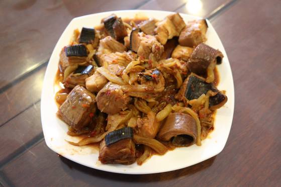 #11 spicy bean sauce sting ray with salted veg