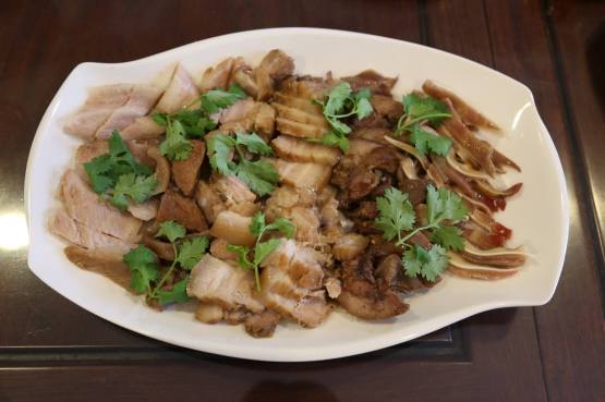 #3 braised belly pork #4 braised pig head meat, pig's ears & jowl meat