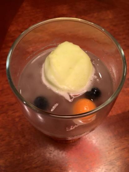 aloe vera with lime sorbet