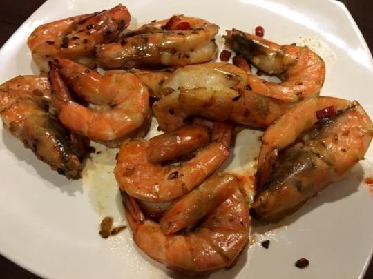 dry wok prawns