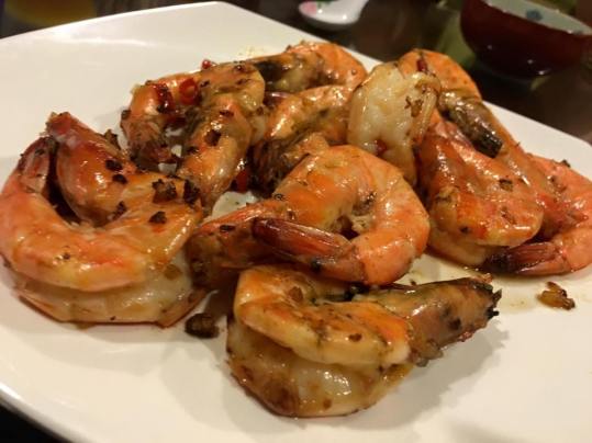 dry wok prawns