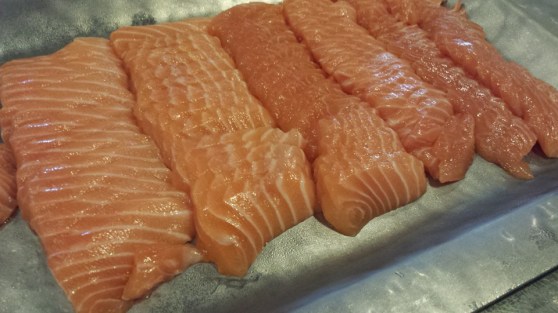 salmon sashimi