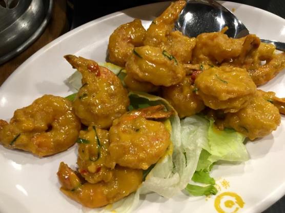 salted egg prawns