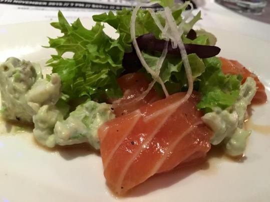 cured salmon with avocado