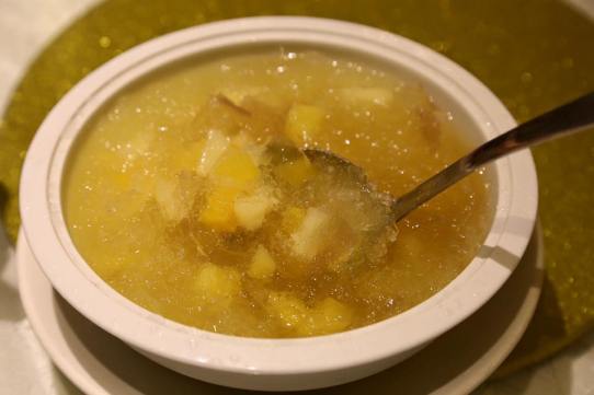 #8 fruit cocktail dessert with ice shavings