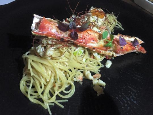 king crab uni & sakuri ebi capellini