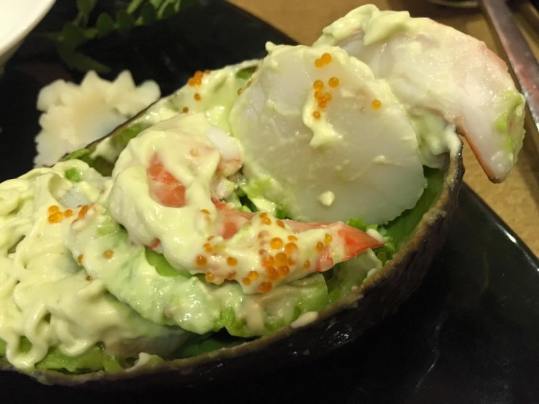 prawns & scallops salad