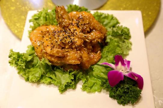 #6 nice done prawns - sauce too sweet