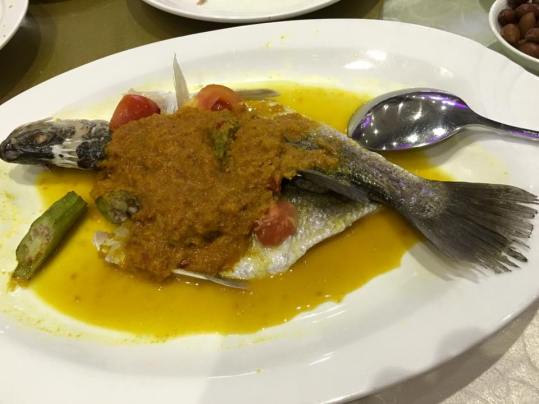 steamed seabass with sambal sauce