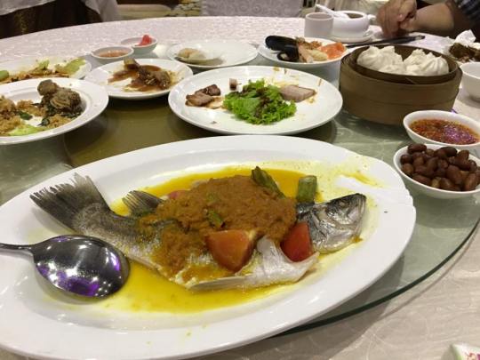 steamed seabass with sambal sauce