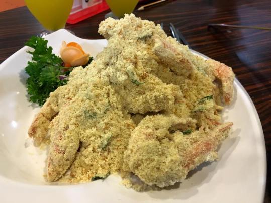 golden sand prawns (milk powder)