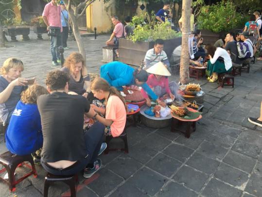 road side skewer stall