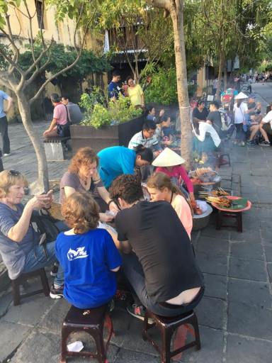 road side skewer stall