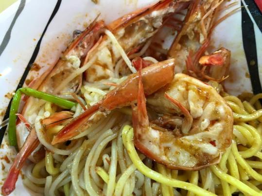 big prawn noodles with bakut dry