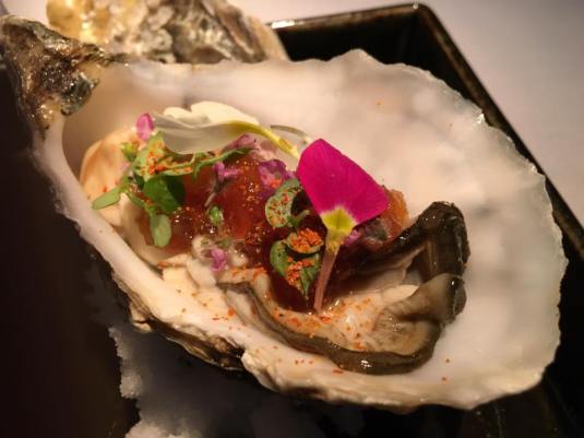 large oysters with ponzu jelly