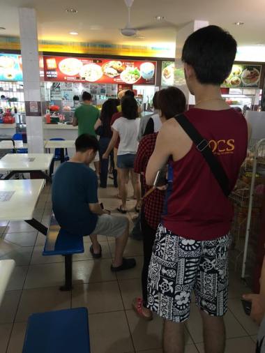 long queue at 10.45am on saturday