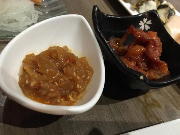 marinated seaweed & baby octopus