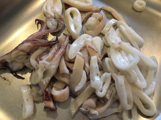 steamed squid for salad