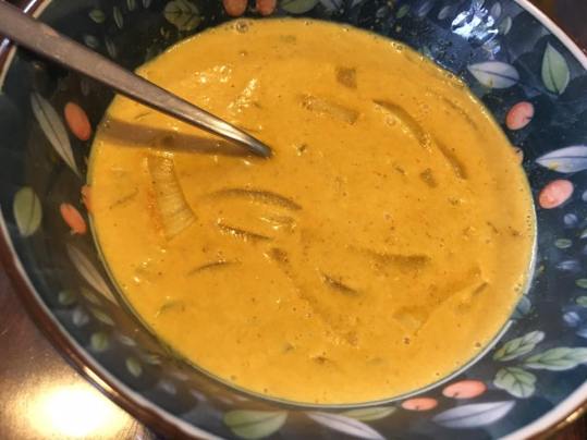 thai yellow curry for flat squid
