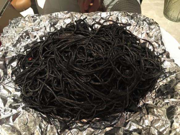 #3 squid ink spaghetti with squid