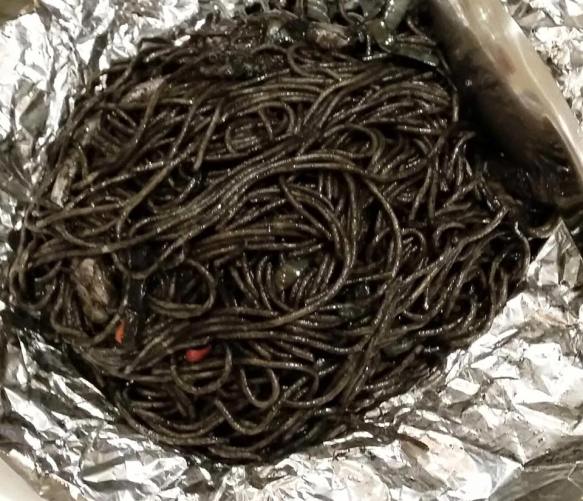 #3 squid ink spaghetti with squid