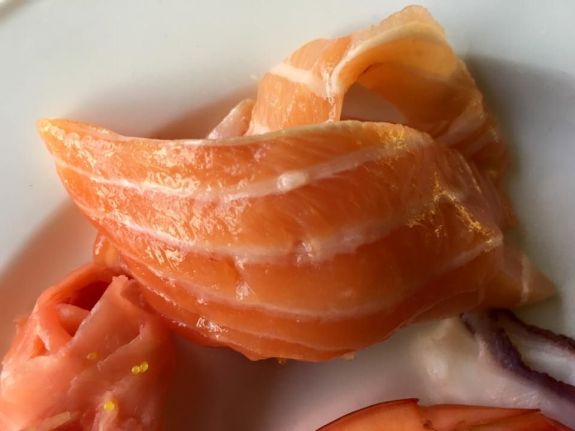 salmon sashimi