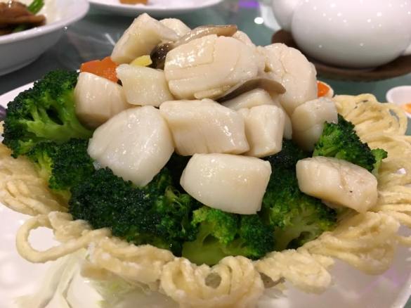 scallop broccoli basket
