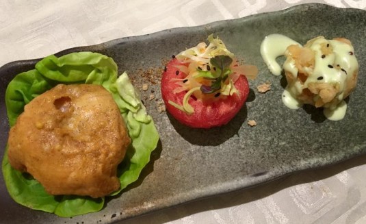 salted egg & wasabi prawns - S$10