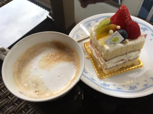 cake + coffee