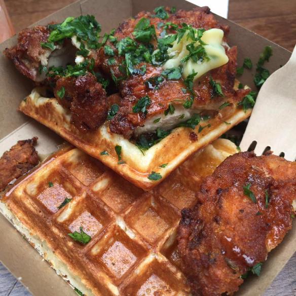 chicken & waffle, cheese & waffle