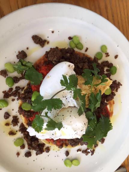 crispy spiced lamb, flat bread