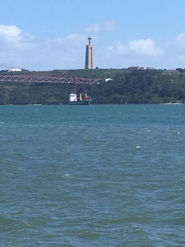 view of cristo rei from discovery monuments