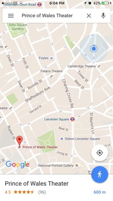 directions to prince of wales theatre
