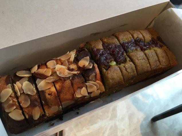 greentea & almond pound cakes