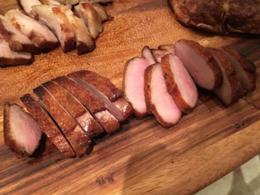medium rare tea smoked duck breast - 12.4.2016