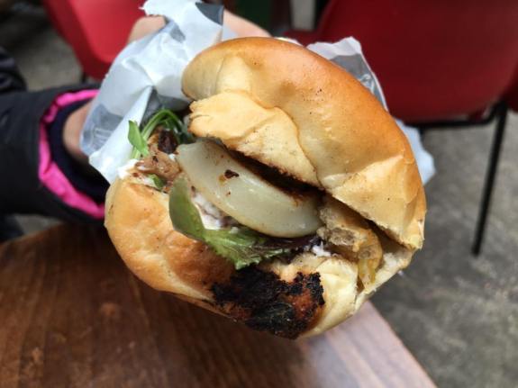 pork & seafood sandwich