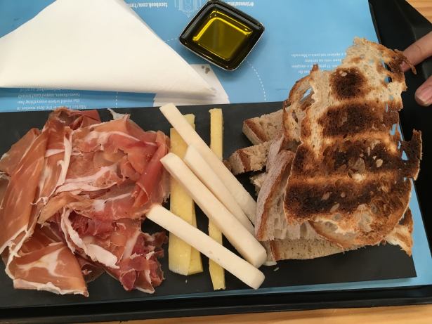 prosciutto, cheese, wine from manteigaria silva