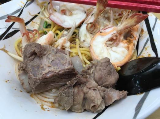 S$7 big prawns with pork ribs