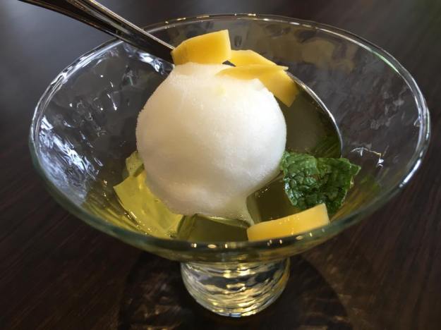 sorbet lemongrass jelly