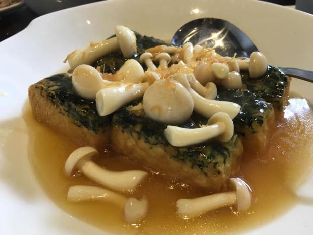 spinach tofu 三层楼